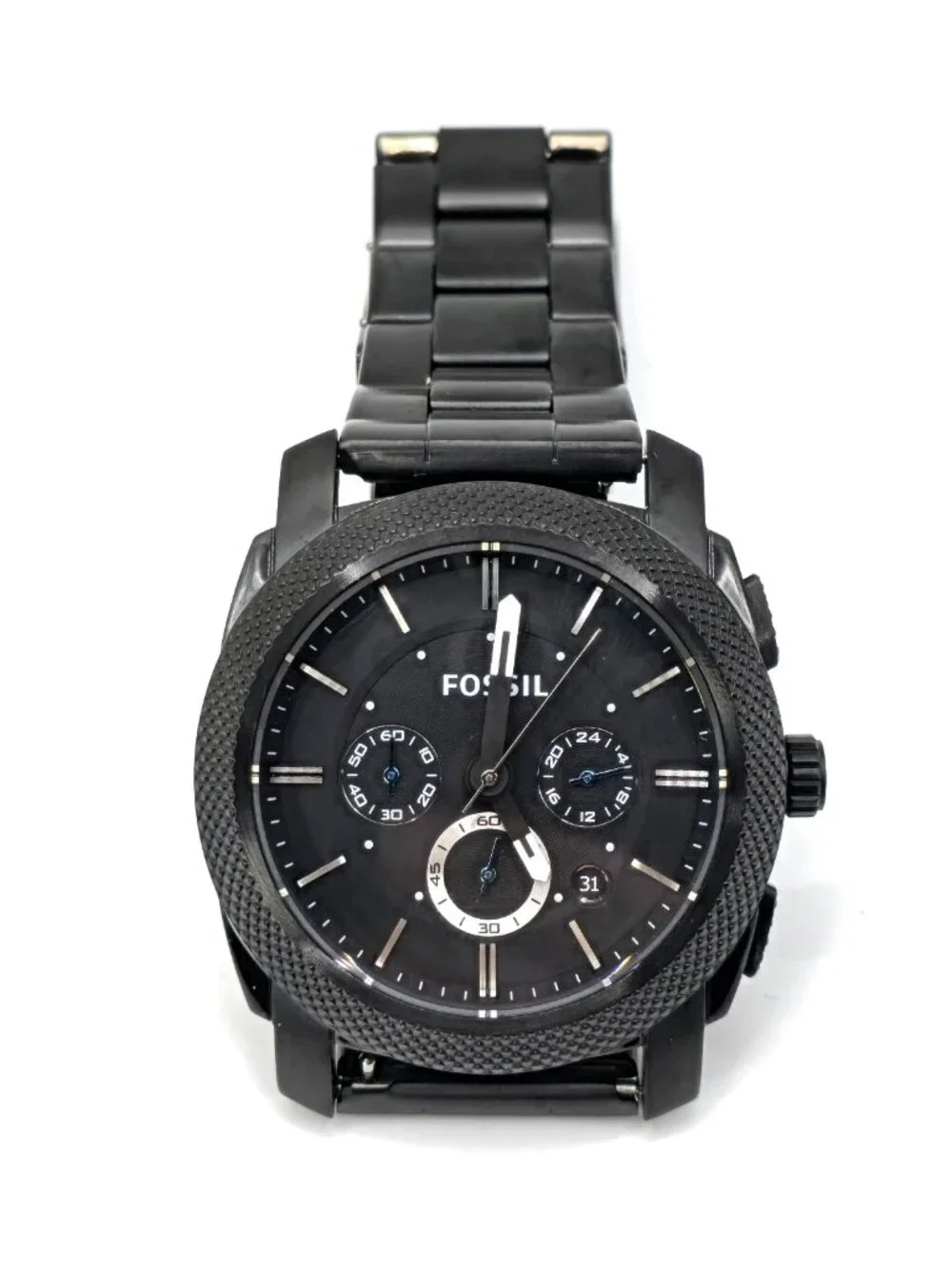 Fossil Machine FS4552 Men's Black Chronograph Watch 45mm
